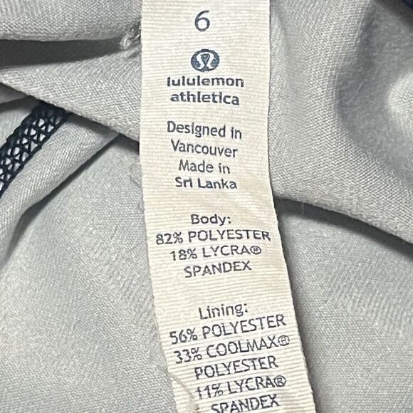 Lululemon Boogie Short Roll Down Berry Pink Navy Naval Blue Sz 6 EUC - Picture 6 of 7